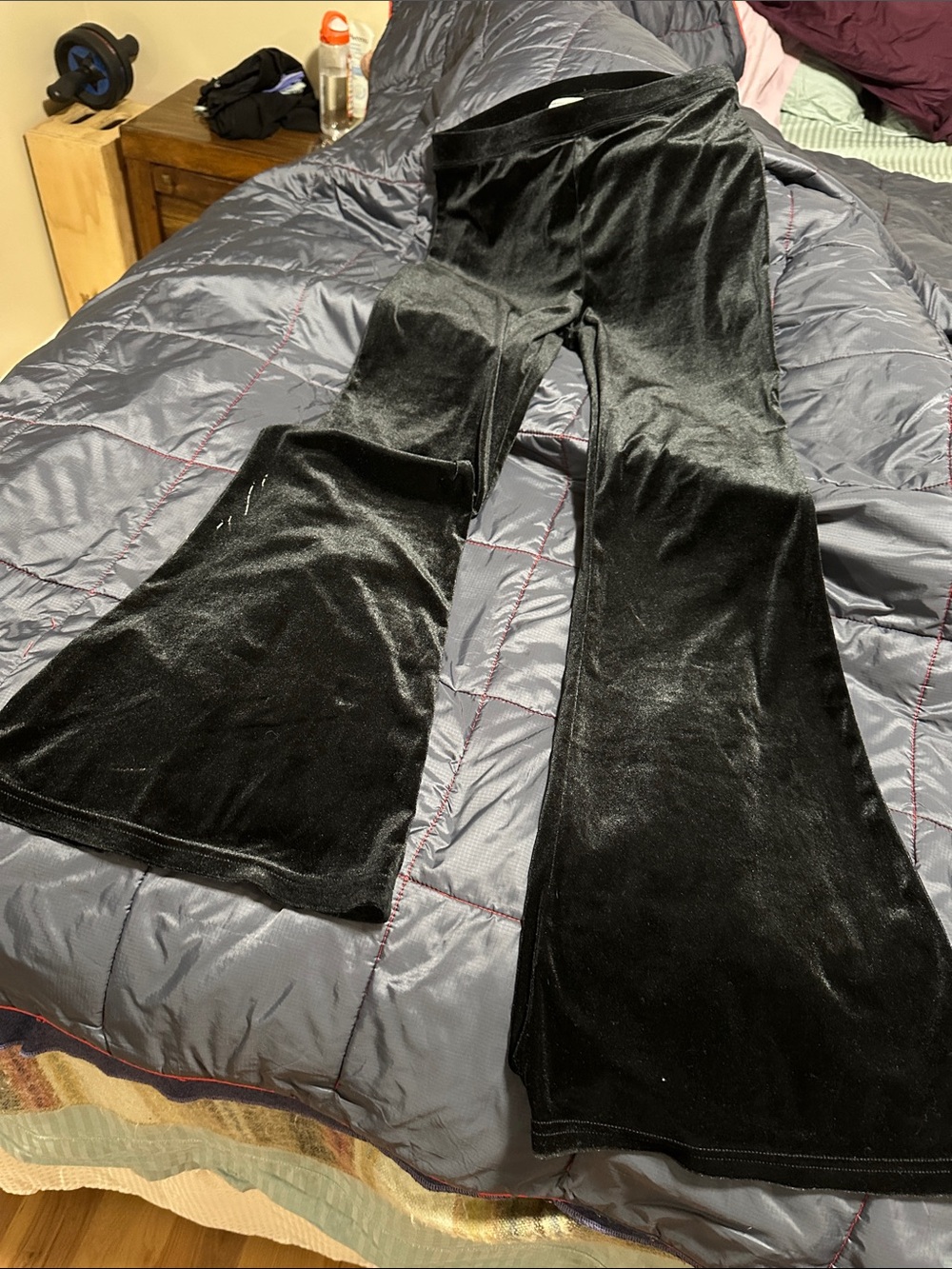 American Eagle Outfitters Black Velvet Pants